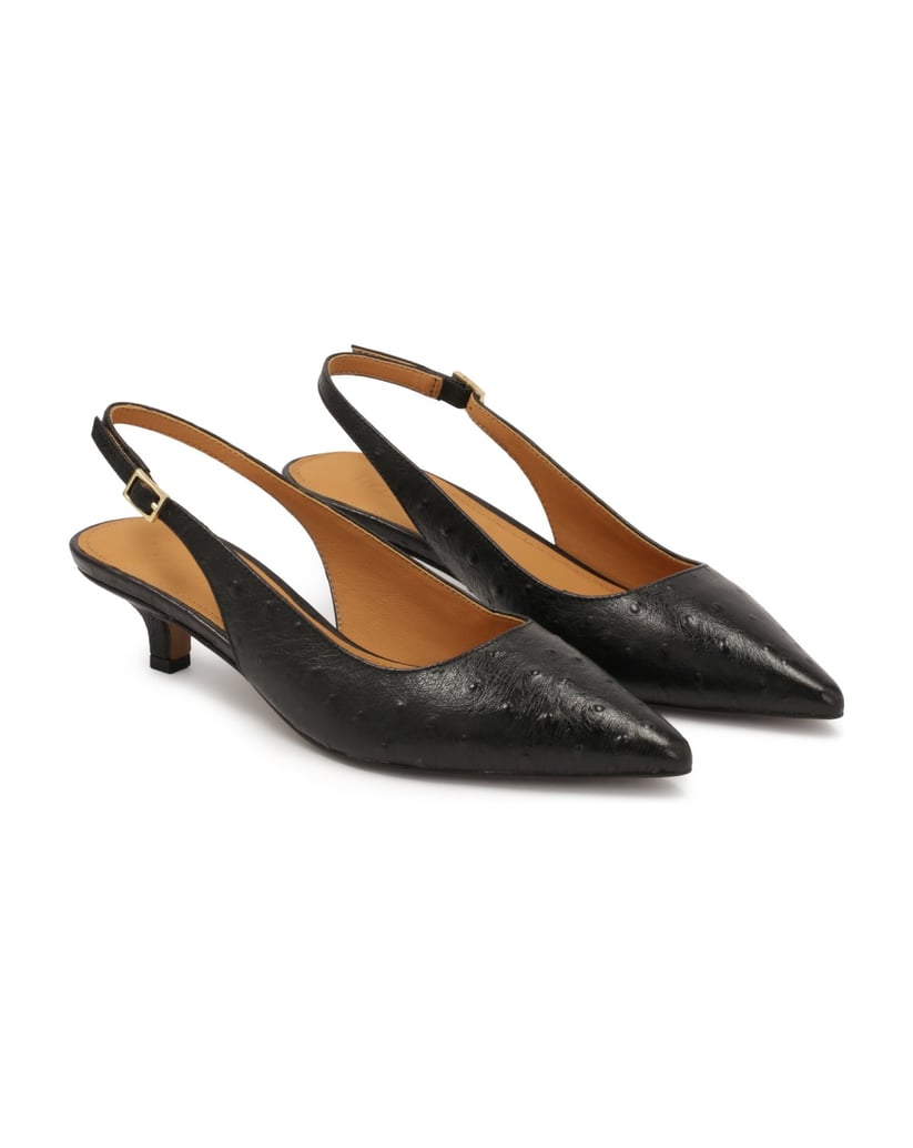 Kazar-Schwarze-Slingback-Pumps-aus-geprägtem-Leder-schwarz