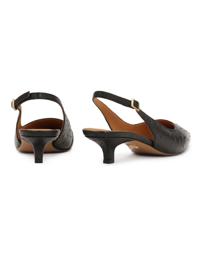 Kazar-Schwarze-Slingback-Pumps-aus-geprägtem-Leder-schwarz
