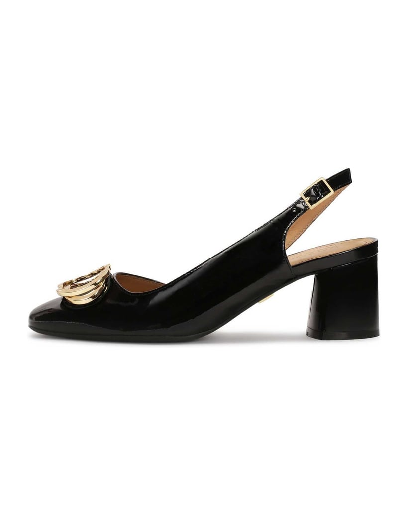 Kazar-Schwarze-Lacklederpumps-mit-offenem-Absatz-schwarz