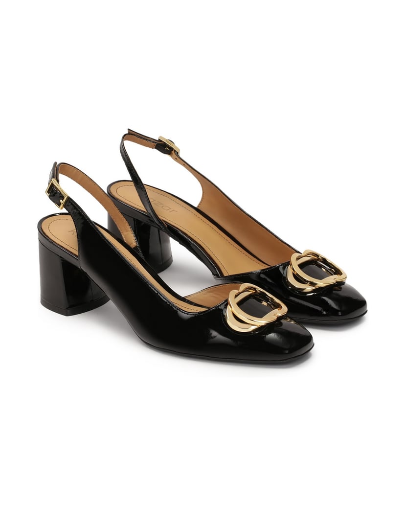 Kazar-Schwarze-Lacklederpumps-mit-offenem-Absatz-schwarz