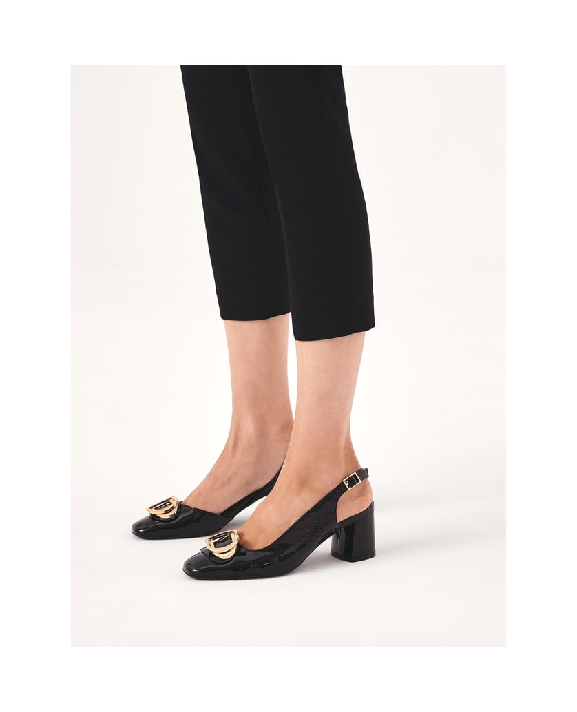 Kazar-Schwarze-Lacklederpumps-mit-offenem-Absatz-schwarz