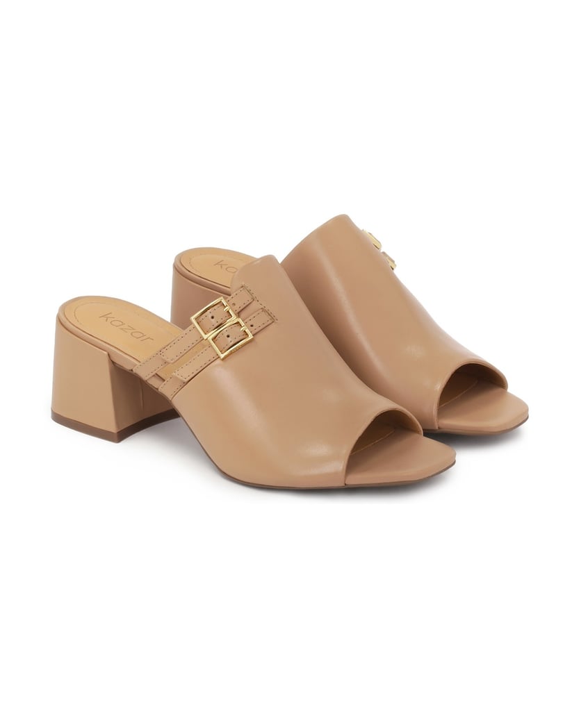 Kazar-Beigefarbene-Pantoletten-mit-eingebautem-Absatz-beige