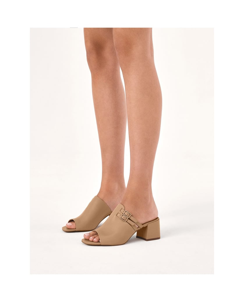 Kazar-Beigefarbene-Pantoletten-mit-eingebautem-Absatz-beige