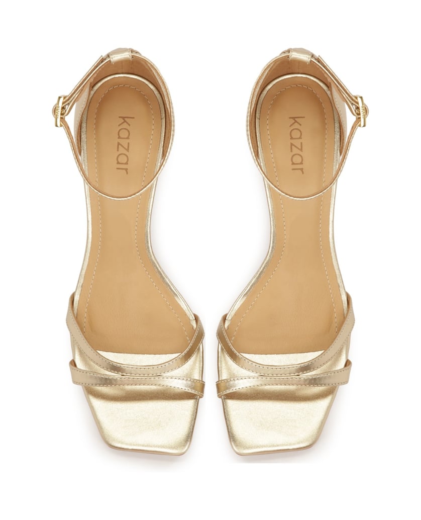 Kazar-Goldene-Leder-Sandalen-mit-niedrigem-Absatz-gold