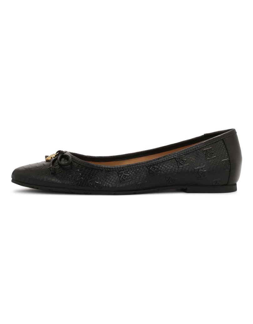 Kazar-Schwarze-Ballerinas-mit-geprägtem-Muster-schwarz