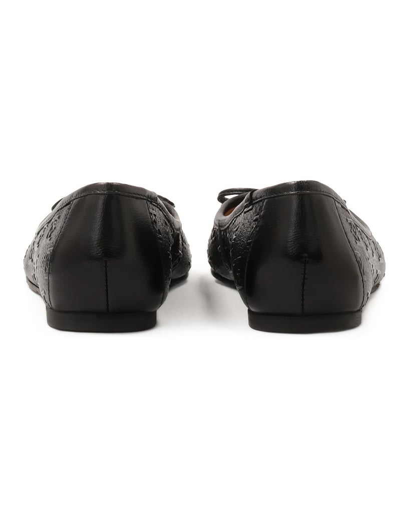 Kazar-Schwarze-Ballerinas-mit-geprägtem-Muster-schwarz