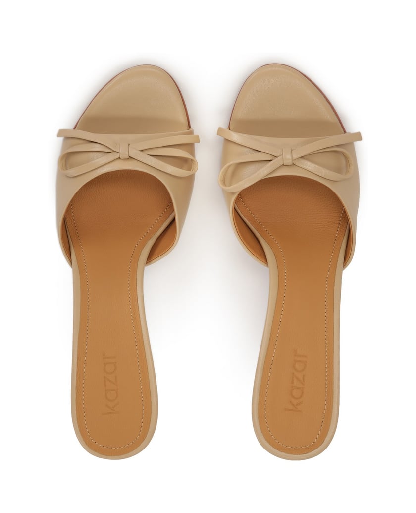 Kazar-Beige-Pantoletten-mit-Lederschleife-beige