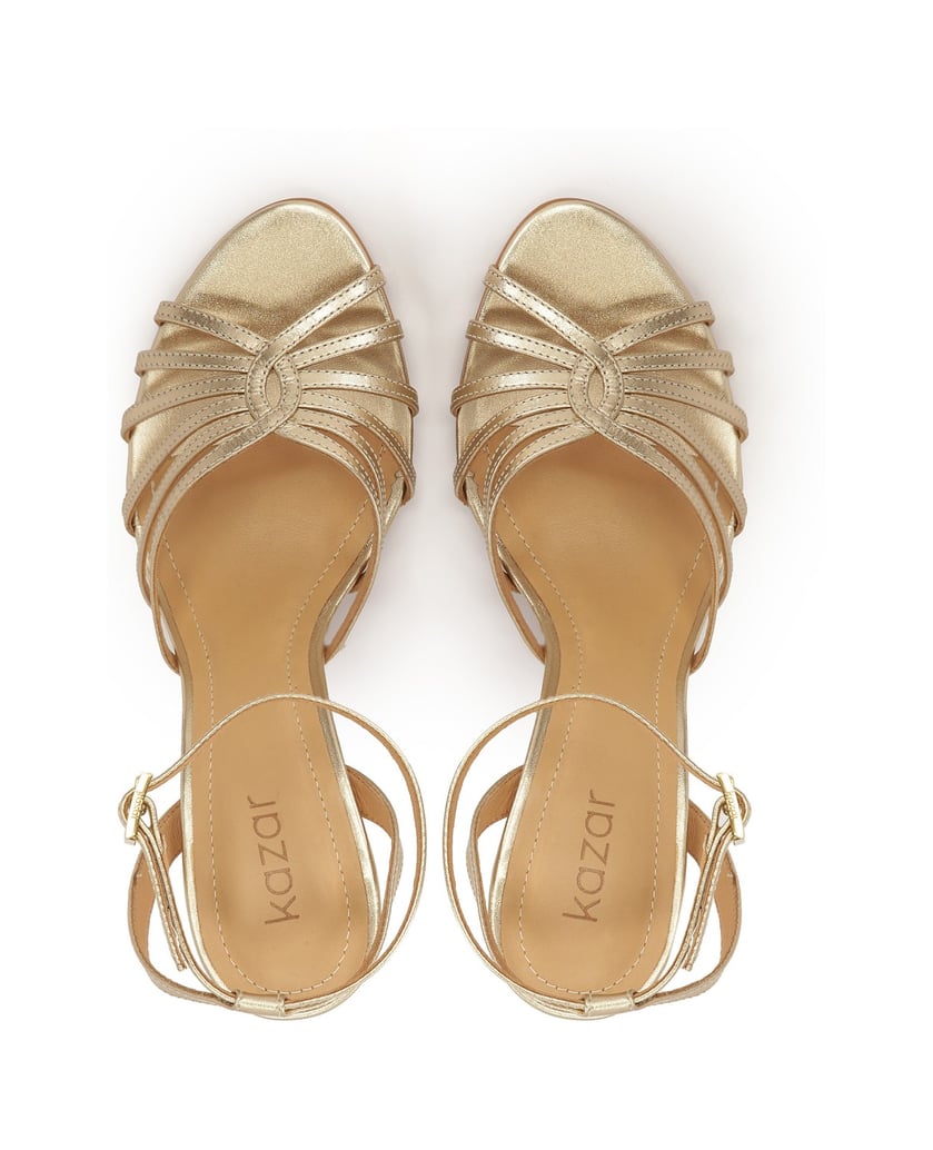Kazar-Elegante-goldene-Sandalen-mit-bequemem-Absatz-gold