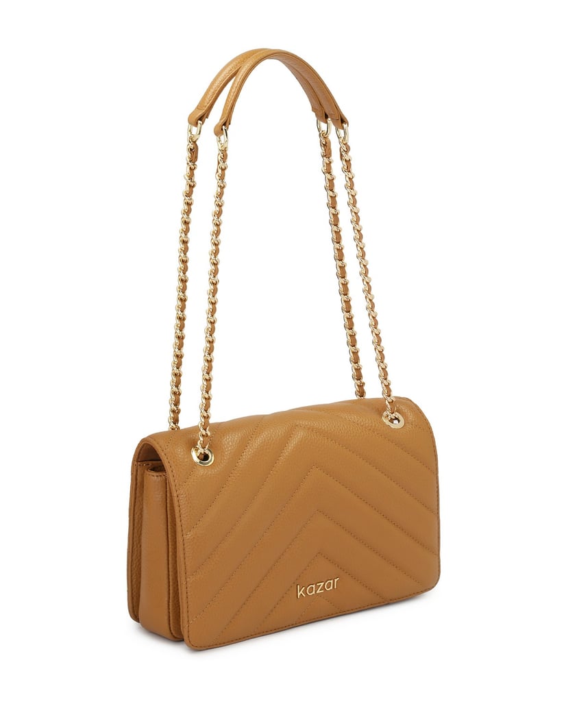 Kazar-Hellbraune-Handtasche-mit-Kreuzstich-camel