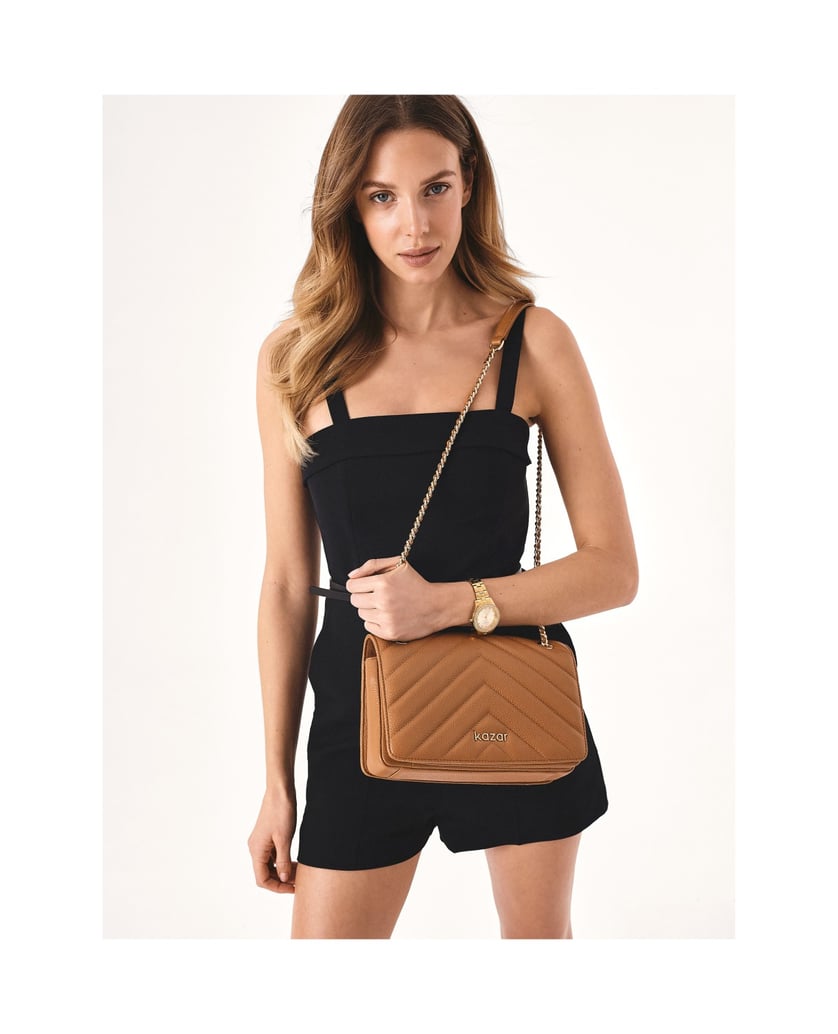 Kazar-Hellbraune-Handtasche-mit-Kreuzstich-camel