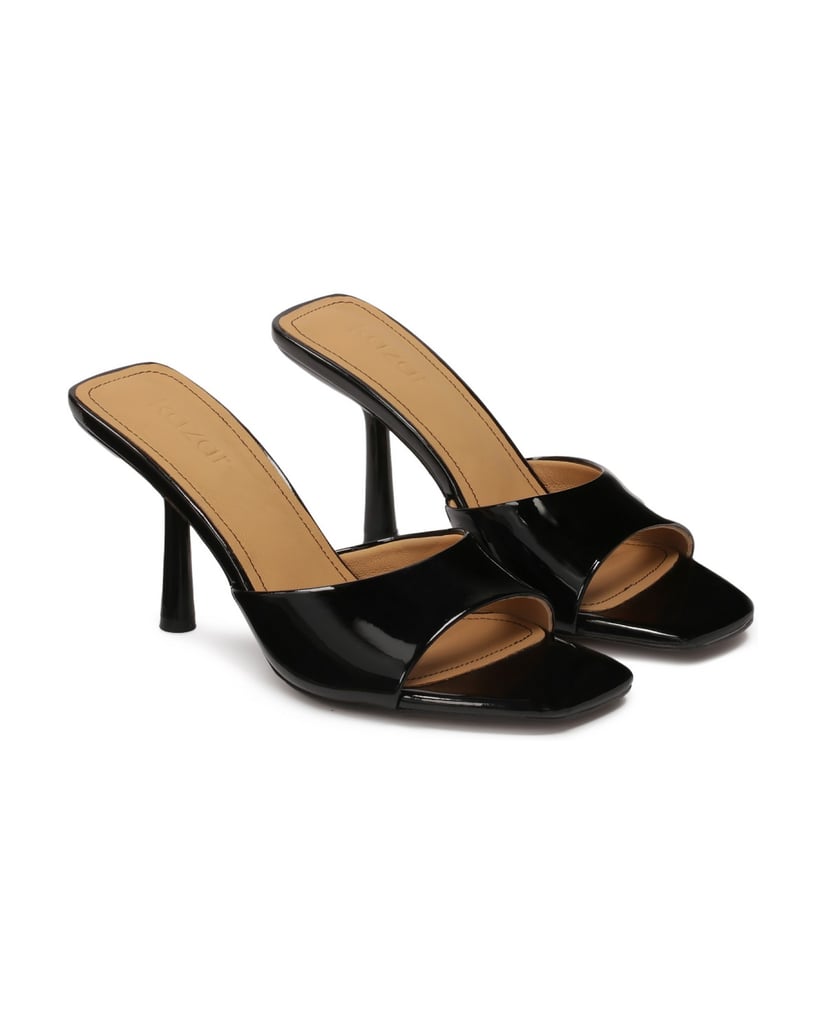 Kazar-Schwarze-Pantoletten-aus-Lackleder-mit-quadratischer-Nase-schwarz