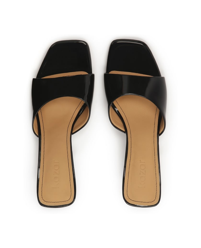 Kazar-Schwarze-Pantoletten-aus-Lackleder-mit-quadratischer-Nase-schwarz