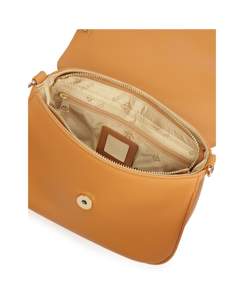 Kazar-Kleine-Lederhandtasche-an-einem-breiten-Riemen-camel