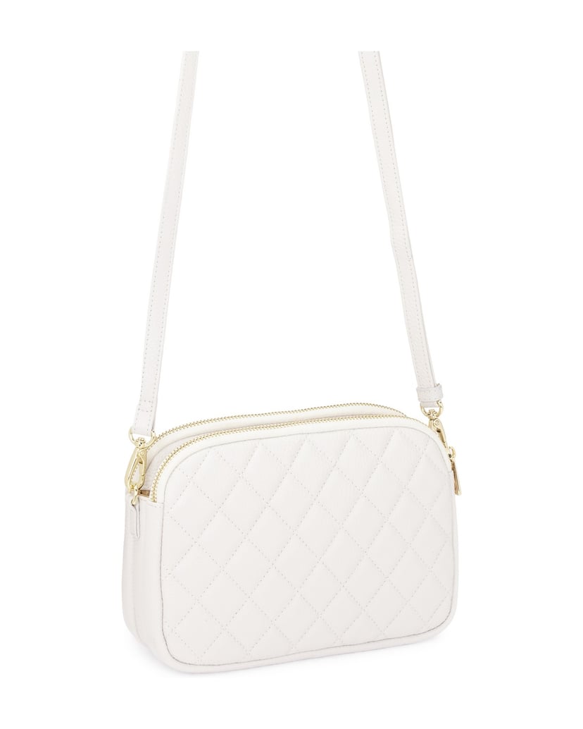 Kazar-Weiße-Handtasche-mit-auffälliger-Steppung-weiss