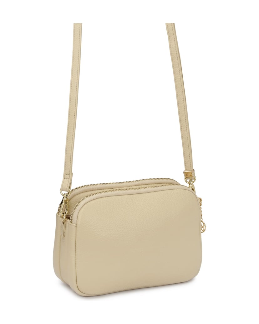 Kazar-Cremefarbene-Lederhandtasche-mit-3-Fächern-weiss