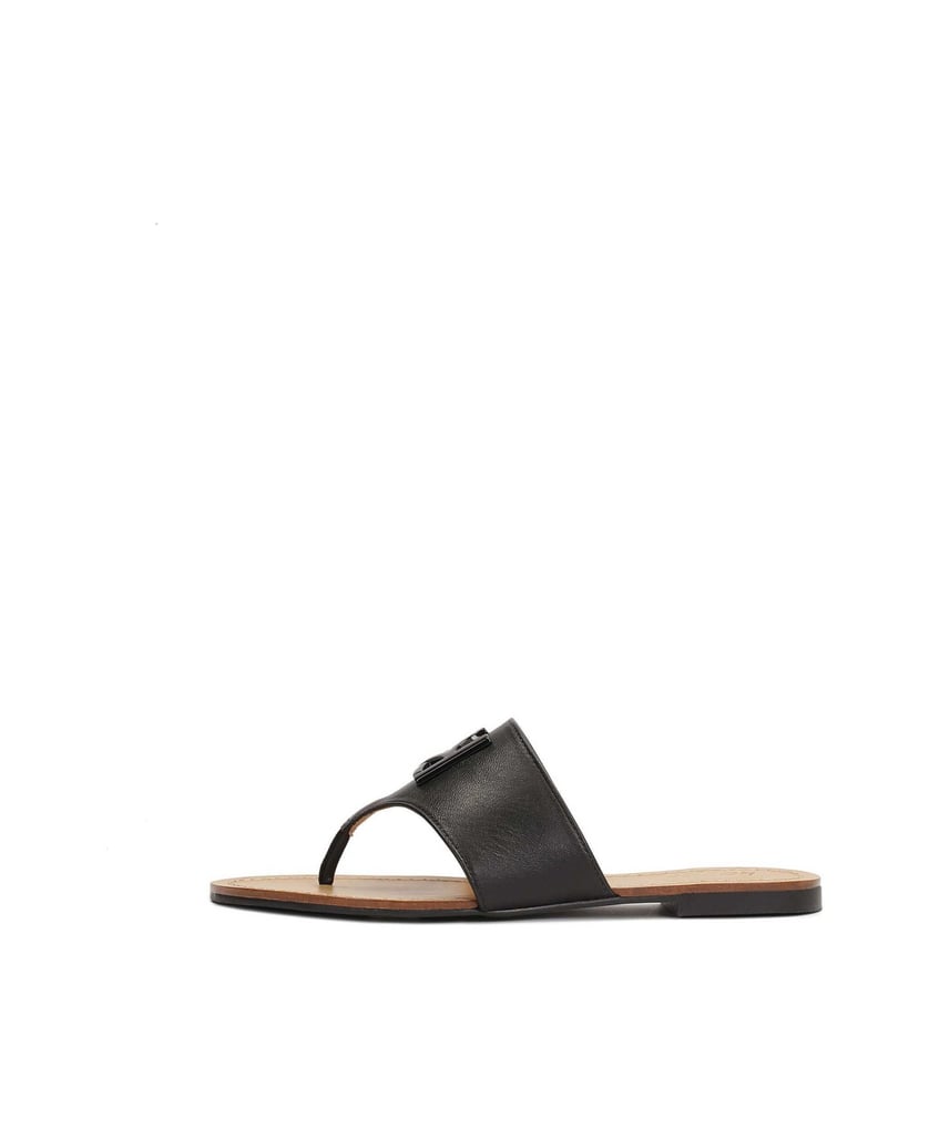 Kazar-Schwarze-Leder-Flip-Flops-mit-breitem-Riemen-schwarz