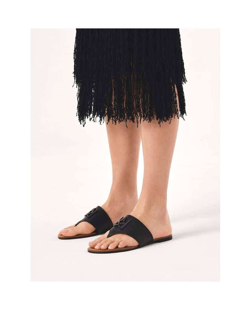 Kazar-Schwarze-Leder-Flip-Flops-mit-breitem-Riemen-schwarz