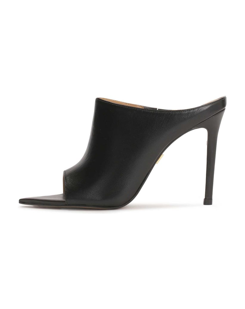 Kazar-Schwarze-Stiletto-Pantoletten-mit-spitzer-Nase-schwarz