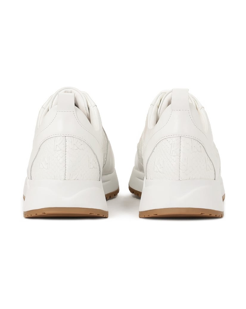 Kazar-Weiße-Leder-Kombi-Sneakers-mit-Monogramm-weiss