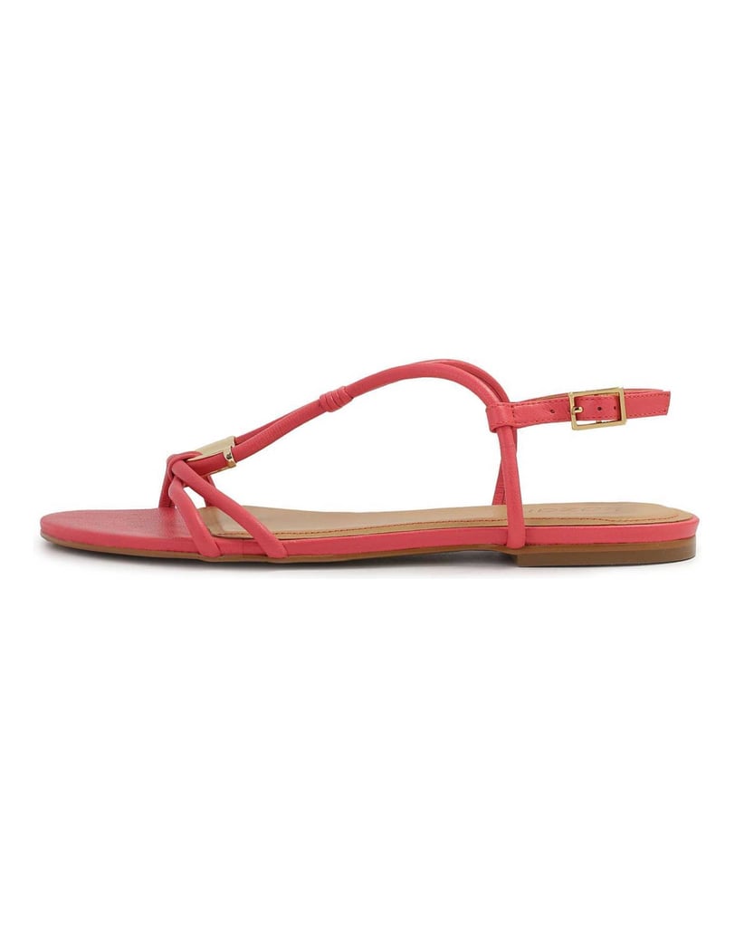 Kazar-Rosa-flache-Sandalen-mit-Metallverzierung-pink