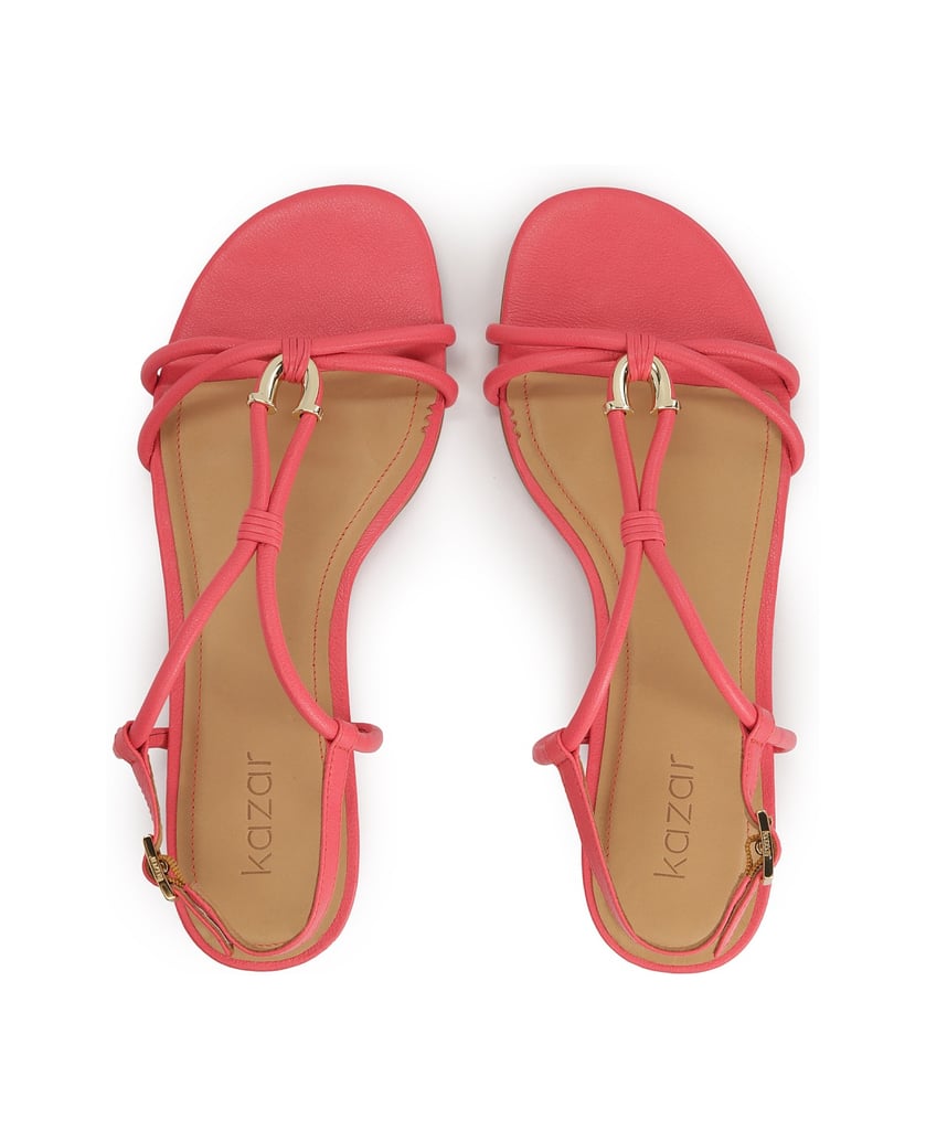 Kazar-Rosa-flache-Sandalen-mit-Metallverzierung-pink