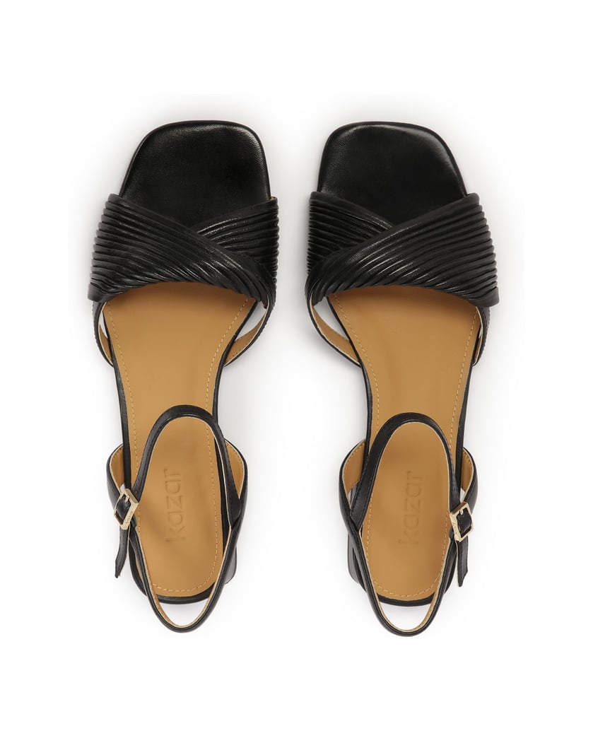 Kazar-Schwarze-Sandalen-mit-flachen-Absätzen-schwarz