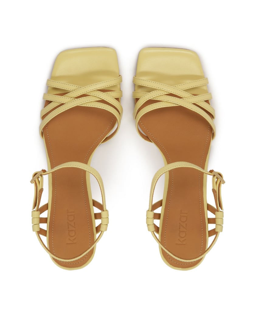 Kazar-Gelbe-Sandalen-mit-dünnen-Riemen-gelb