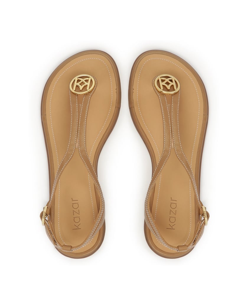 Kazar-Sandalen-aus-Leder-mit-Monogramm-camel