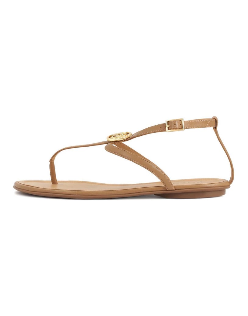 Kazar-Hellbraune-Sandalen-mit-Monogramm-camel