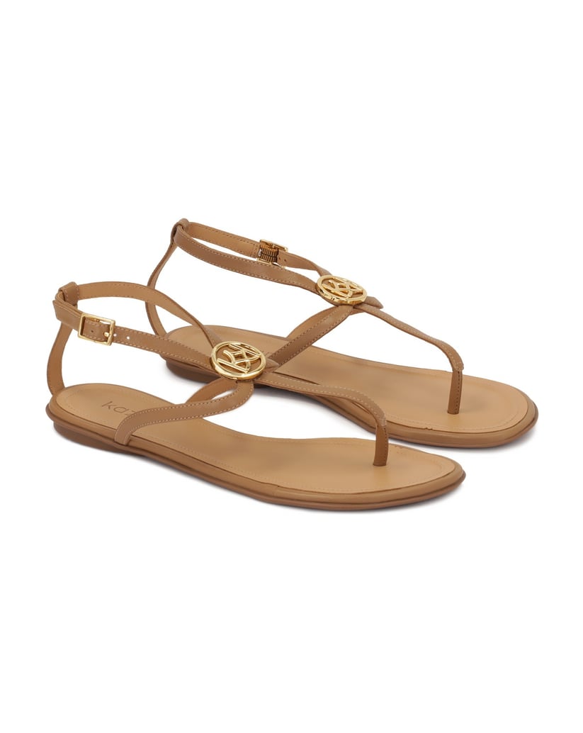 Kazar-Hellbraune-Sandalen-mit-Monogramm-camel