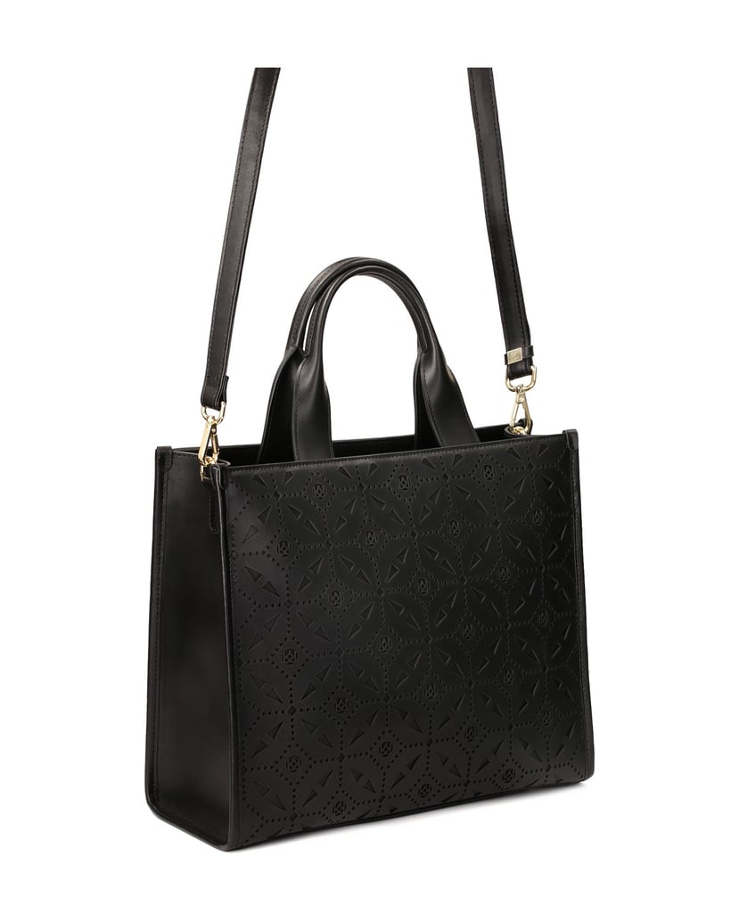 Kazar-Große-Handtasche-mit-durchbrochenem-Muster-schwarz