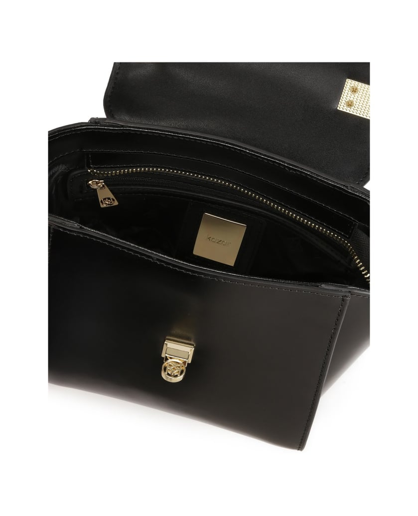 Kazar-Elegante-schwarze-Handtasche-mit-einer-einzigartigen-Form-schwarz