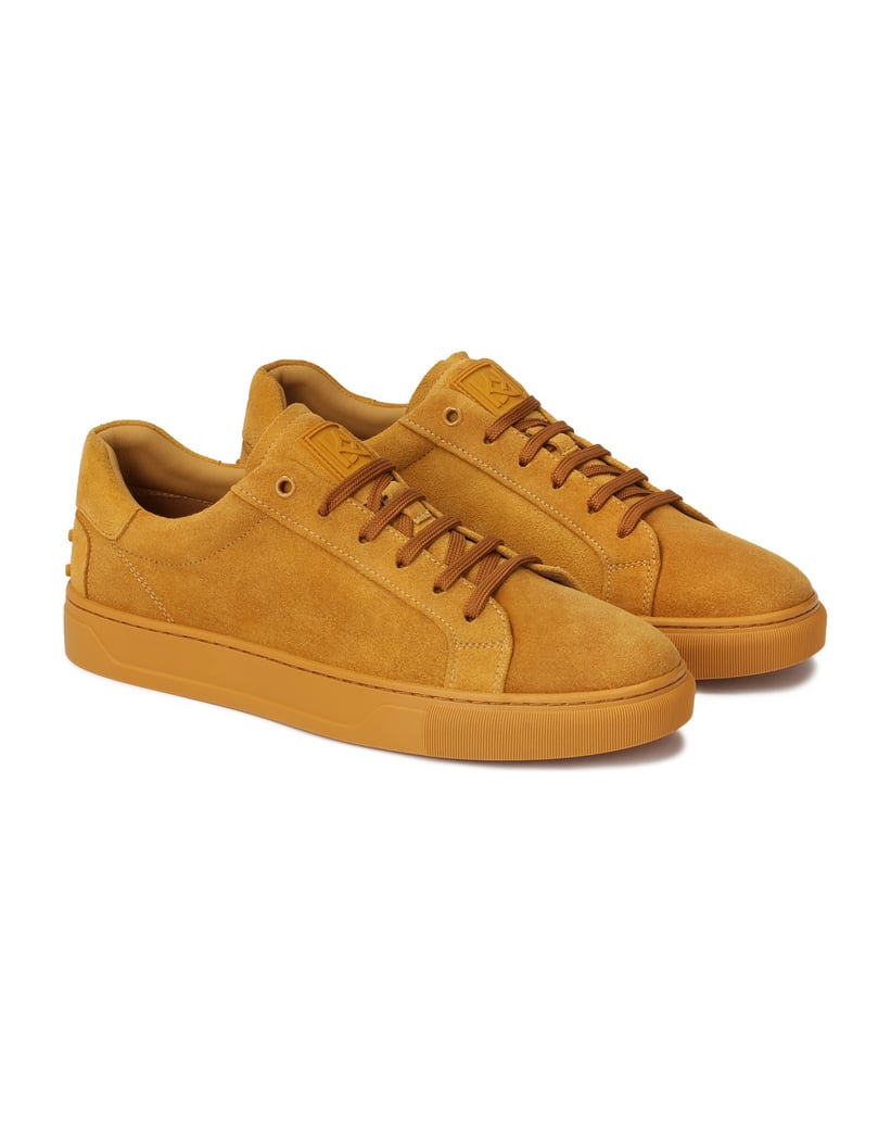 Kazar-Wildleder-Sneaker-zum-Schnüren-mit-Nieten-Details-camel