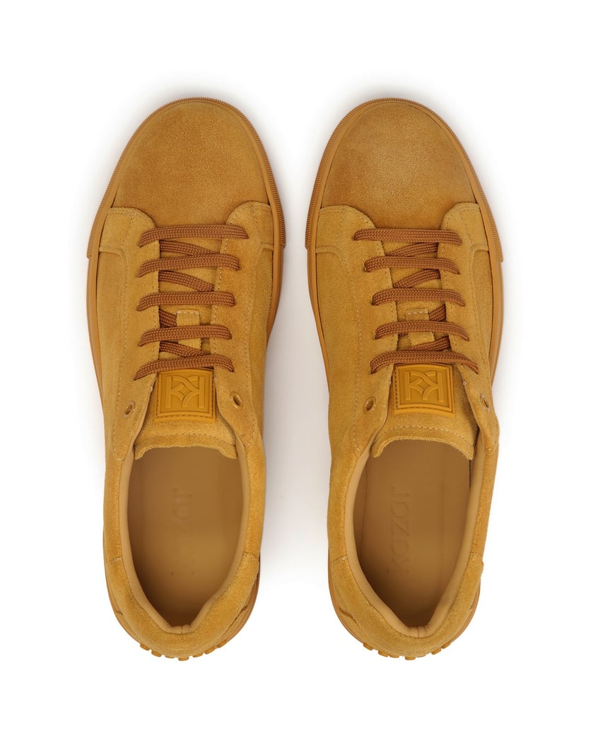 Kazar-Wildleder-Sneaker-zum-Schnüren-mit-Nieten-Details-camel