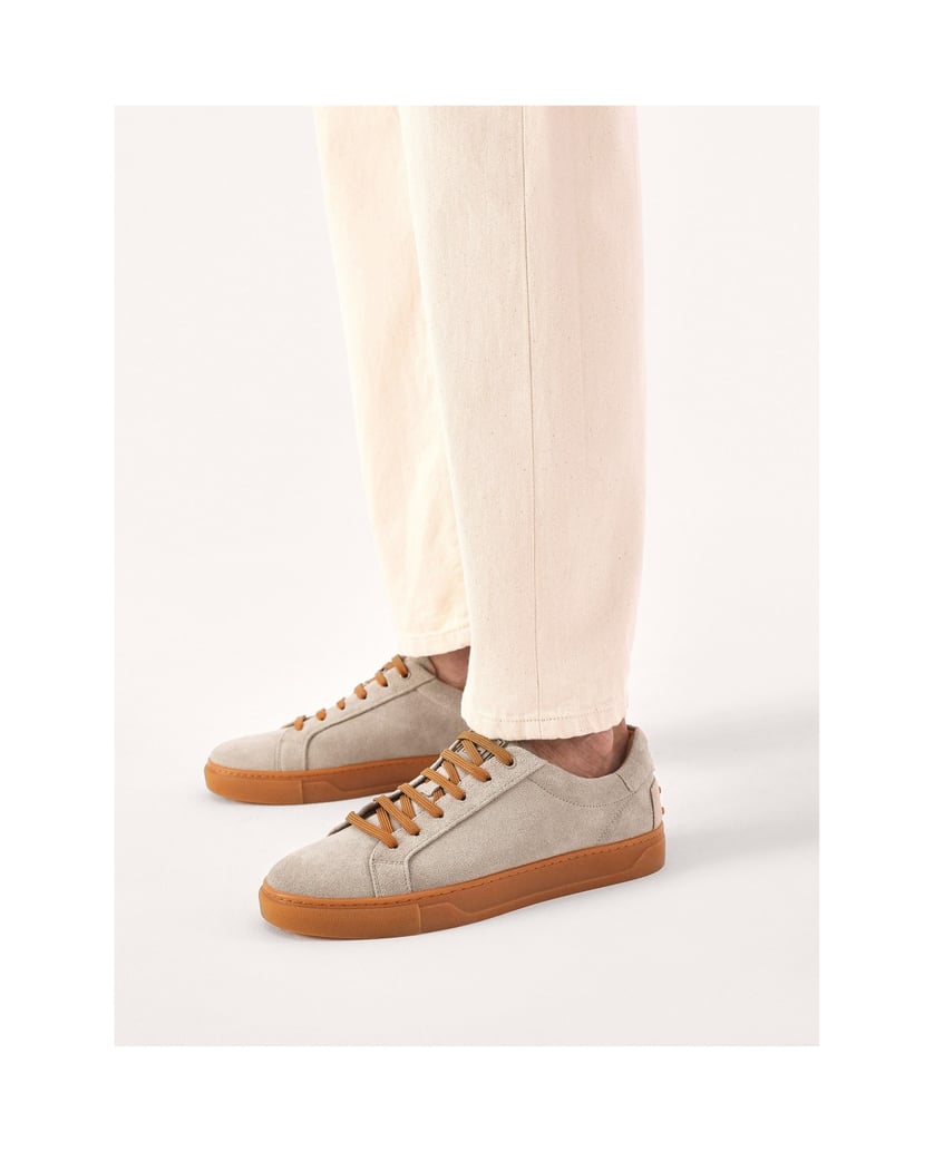 Kazar-Taupefarbene-Wildleder-Sneakers-mit-braunen-Accessoires-taupe
