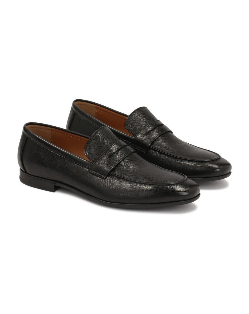 Kazar-Slipper-aus-schwarzem-Erbsenleder-schwarz