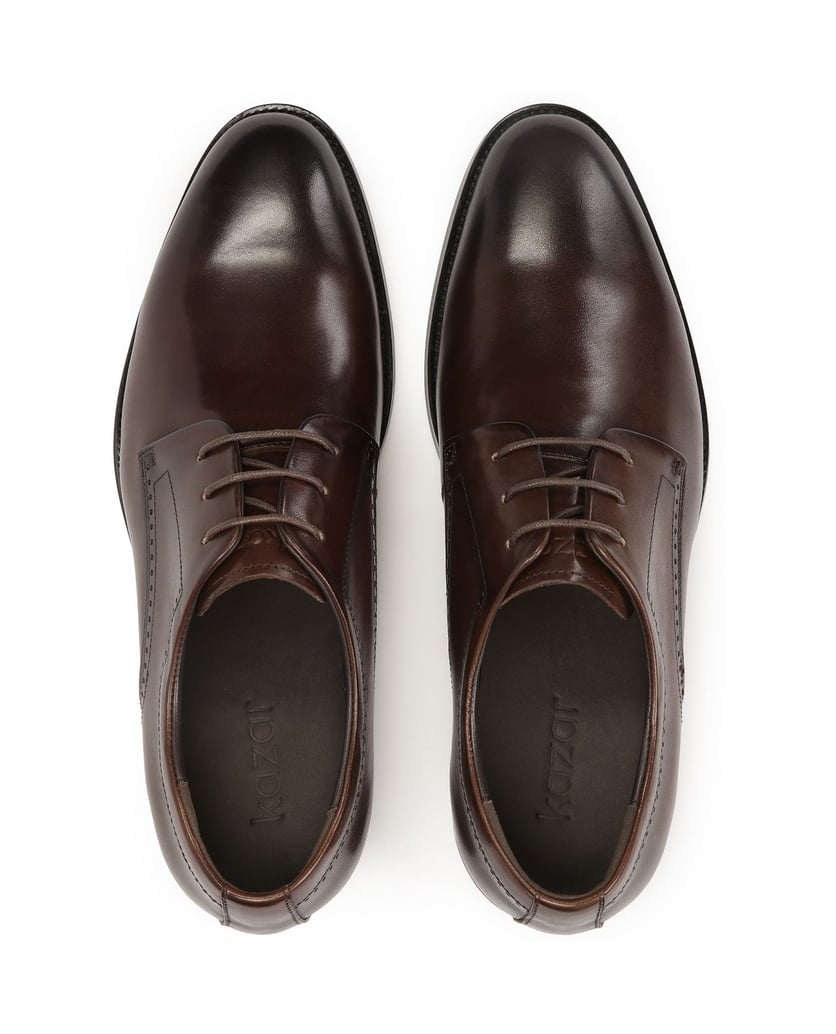 Kazar-Braune-Schuhe-mit-offener-Naht-und-durchbrochener-Verzierung-braun