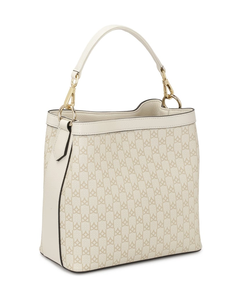 Kazar-Lederhandtasche-mit-Henkel-und-breitem-R-weiss