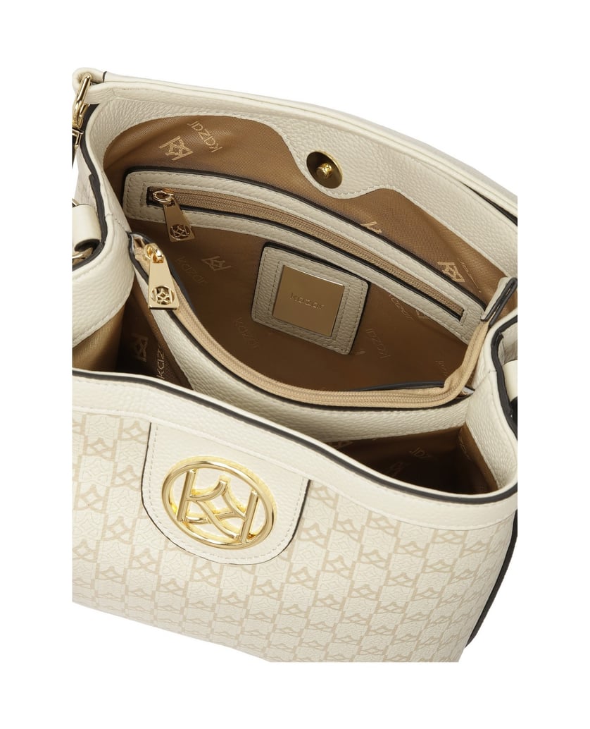 Kazar-Lederhandtasche-mit-Henkel-und-breitem-R-weiss