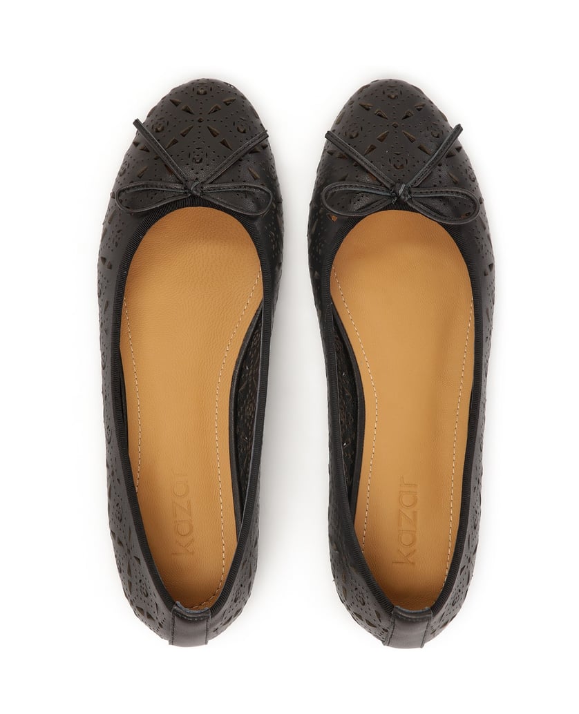 Kazar-Schwarze-Ballerinas-mit-durchbrochenem-Muster-schwarz