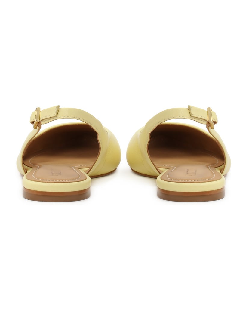 Kazar-Leuchtend-gelbe-flache-Pumps-mit-offenem-Absatz-gelb