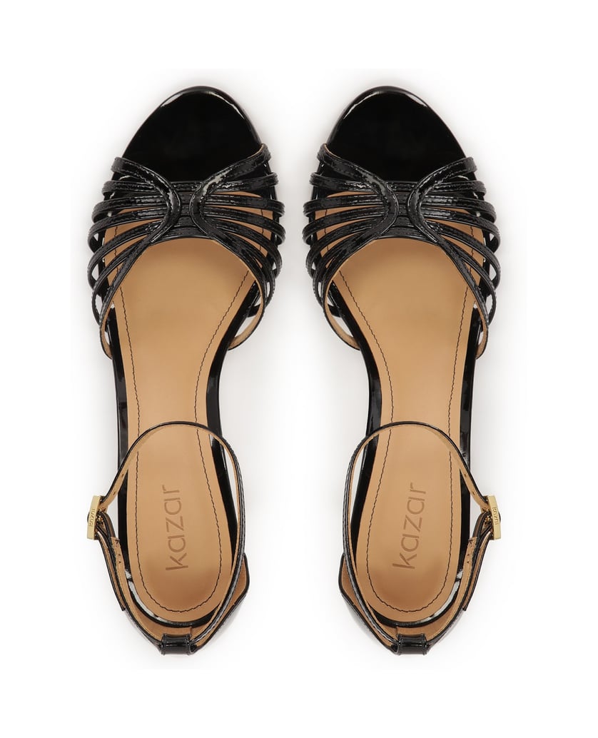 Kazar-Lackleder-Sandalen-mit-eleganten-Riemen-schwarz