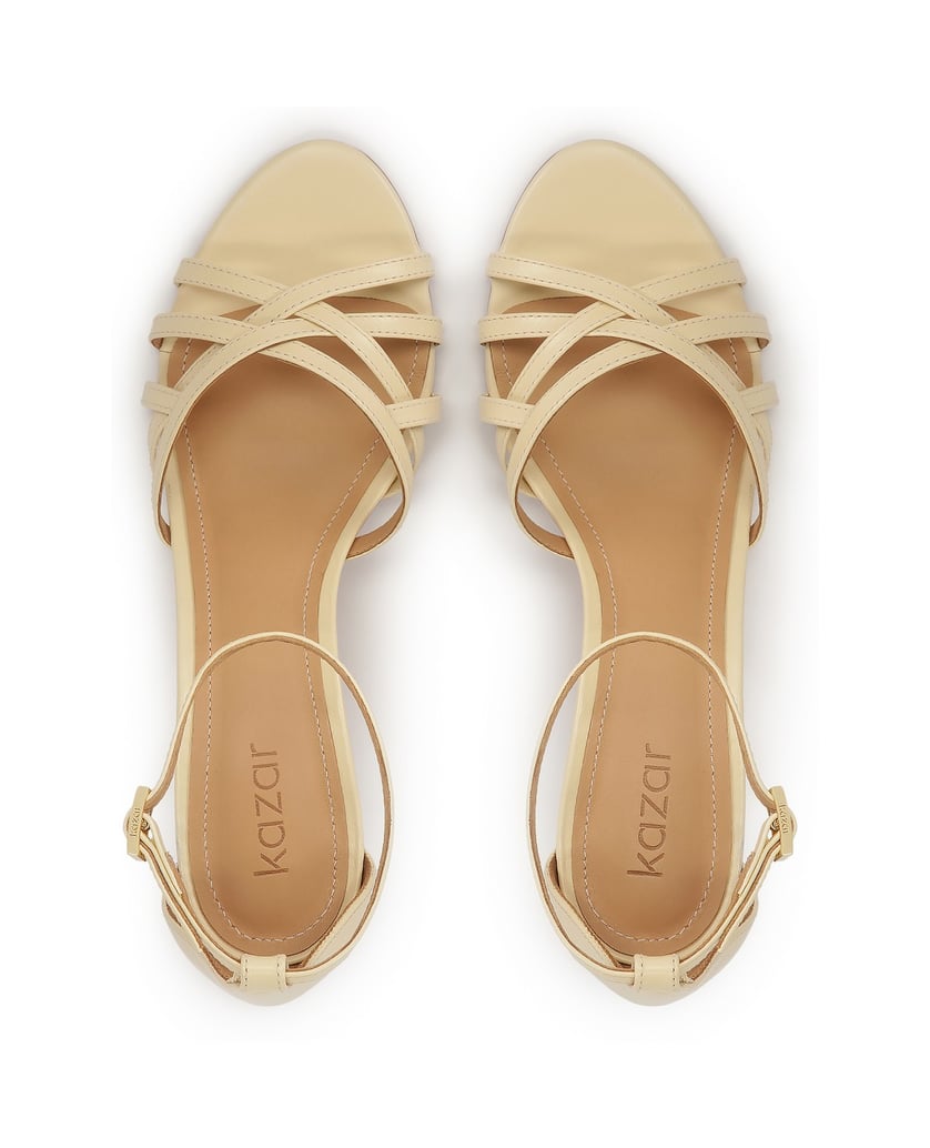Kazar-Sandaletten-mit-Absatz-und-gekreuzten-Riemen-beige