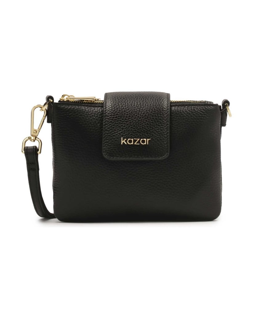 Kazar-Kleine-Gürteltasche-mit-drei-Fächern-schwarz