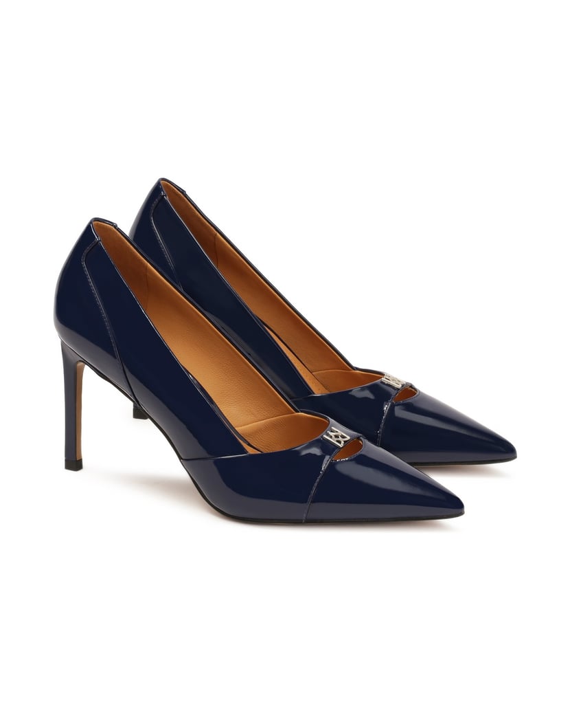 Kazar-Marineblaue-Lackleder-Pumps-mit-Absatz-dunkelblau