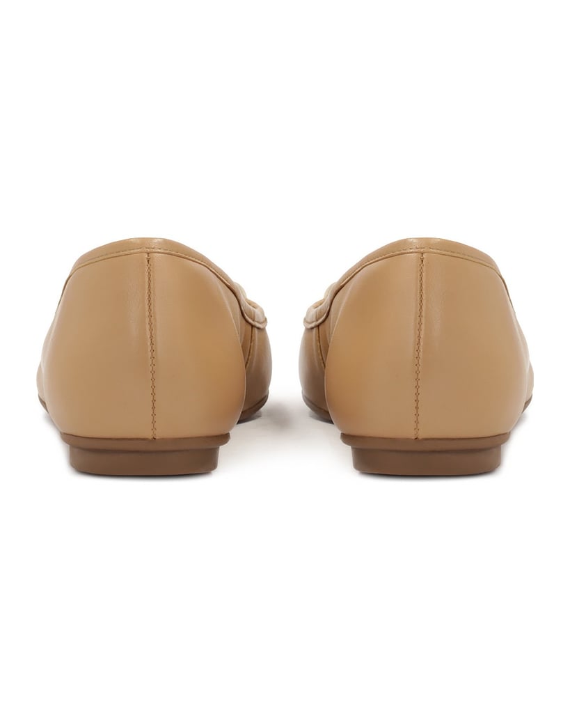 Kazar-Beige-Lederballerinas-mit-Metallverzierung-beige