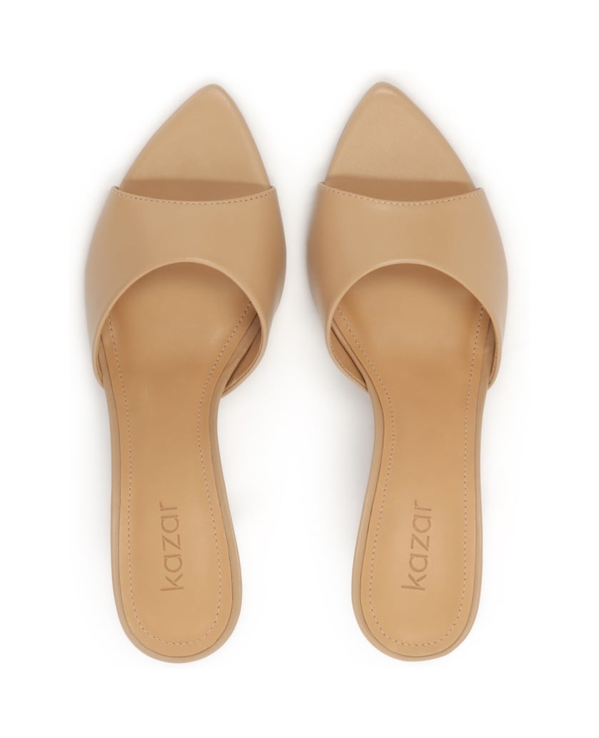 Kazar-Beige-Pantoletten-mit-spitzen-Zehen-beige