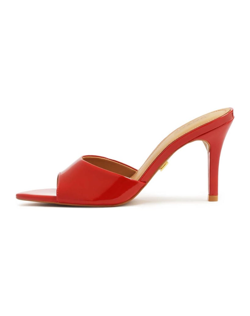 Kazar-Rote-Pantoletten-aus-Lackleder-mit-Absatz-rot