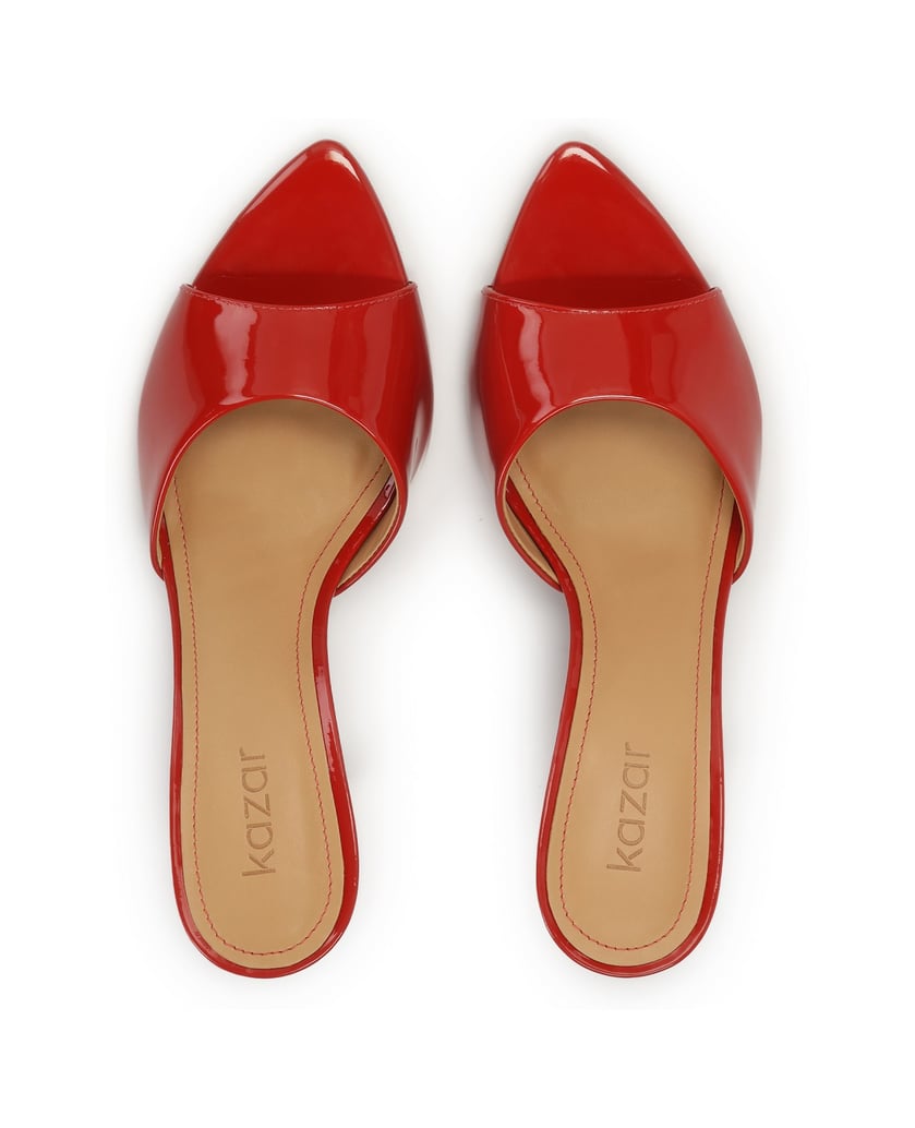 Kazar-Rote-Pantoletten-aus-Lackleder-mit-Absatz-rot