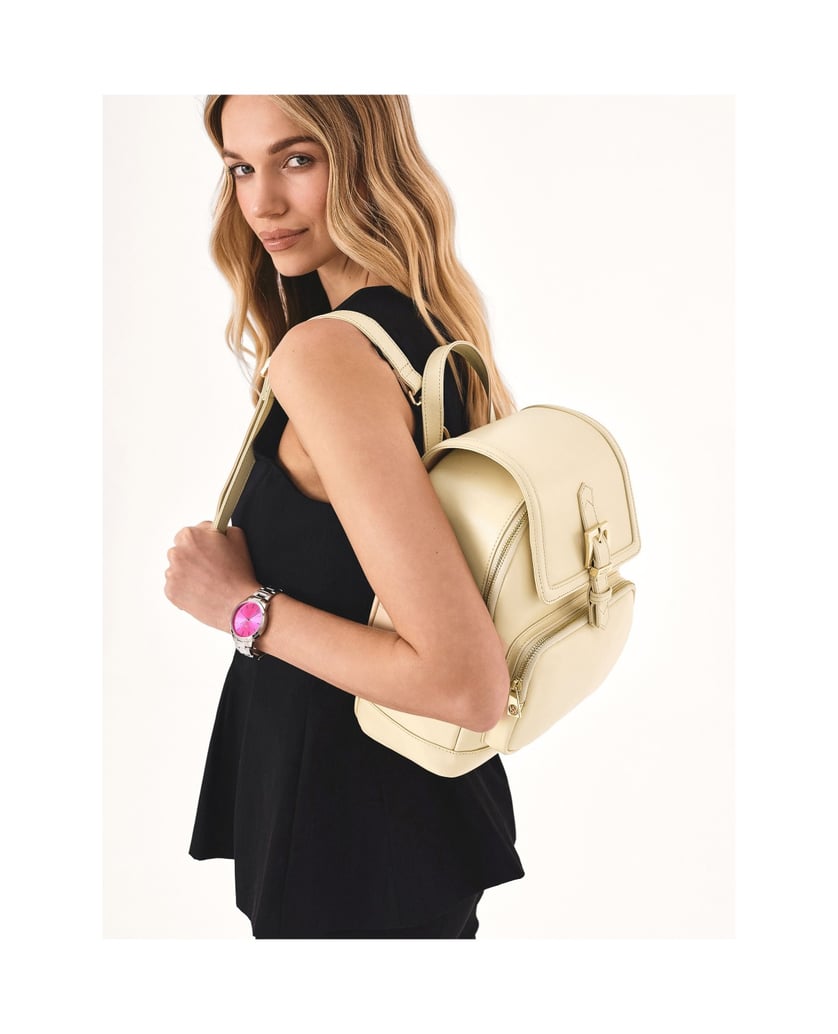 Kazar-Cremefarbener-Rucksack-mit-abnehmbaren-Hosenträgern-weiss